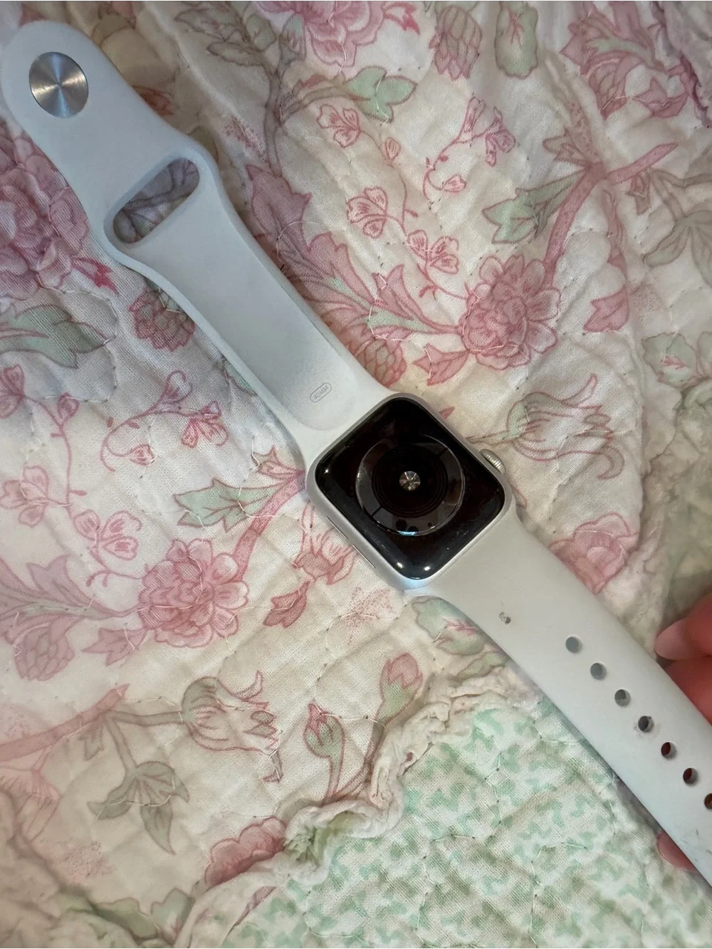 White Smartwatch with Silicone Band - Unbranded